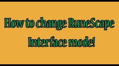 RuneScape - How to change from RS3 to Pre-RS3 Interface