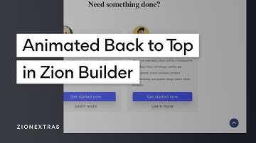 Animated Back to Top Button in Zion Builder with ZionExtras