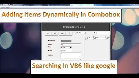 VB6 Data Searching