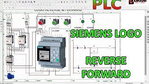 LOGO SIEMENS PLC Reverse and forward motor control simulation with Cade-SIMU @bawashir #industrial