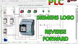 LOGO SIEMENS PLC Reverse and forward motor control simulation with Cade-SIMU @bawashir #industrial