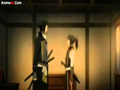 Hakuouki- Yukimura Chizuru and Hijikata Toshizo The First Kiss