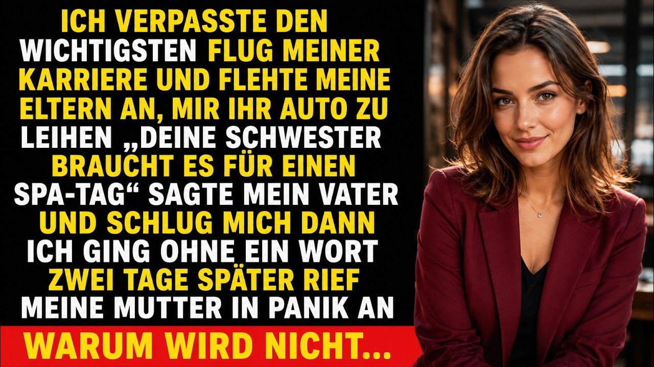 Mein Mietwagen stand kaputt am Straßenrand, mein Handy war tot, und das Abfluggate für den wichtigsten Flug meines Lebens schloss sich gerade – da rief ich meine Eltern an und bat um Hilfe. Mein...