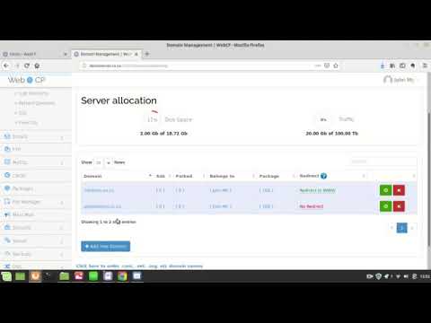 Domain Management in WebCP