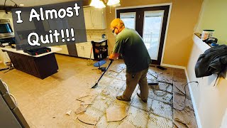 One of the HARDEST JOBS I’ve done! How we ripped up old TILE, BACKER BOARD AND SUBFLOOR!