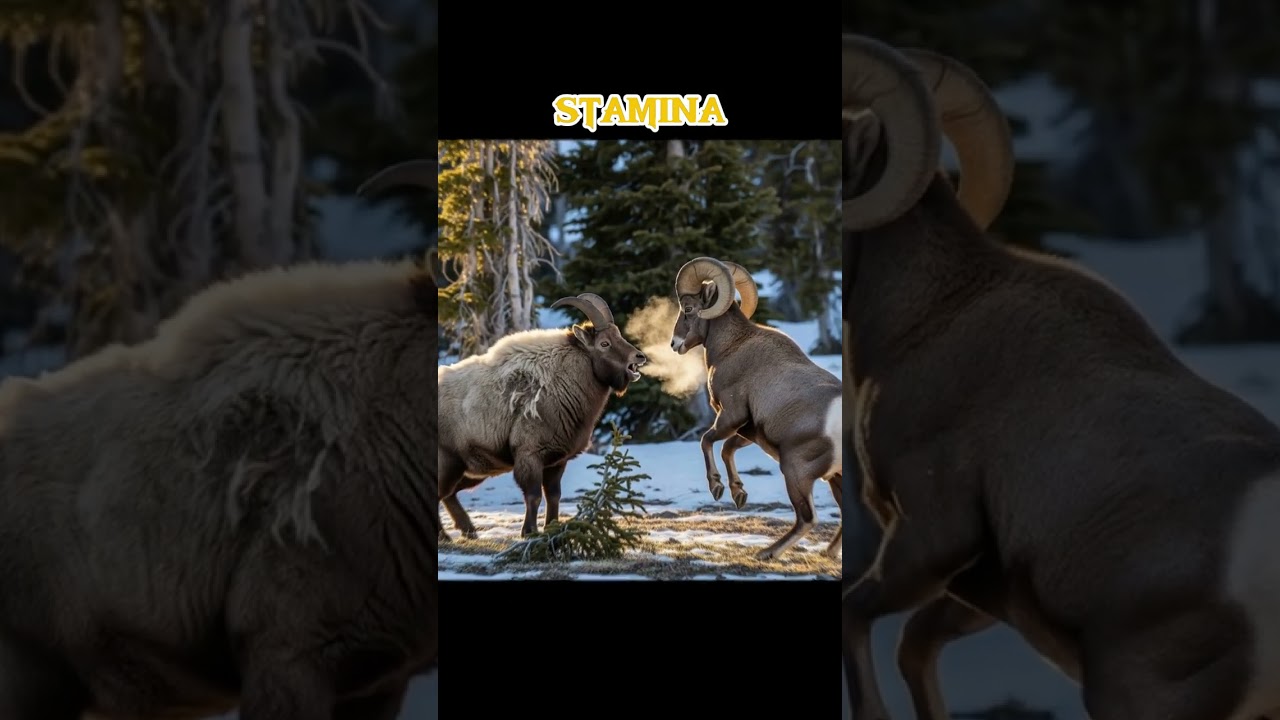 Mountain Goat vs Bighorn Sheep! Who Will Win?