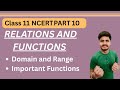 Class 11|| Chapter 2|| RELATION and FUNCTIONS 👍 concepts