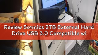 Review Sonnics 2TB External Hard Drive USB 3.0 Compatible with XBOX ONE / PS4 / Windows PC/Mac (Desk