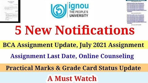 IGNOU की 5 बड़ी जानकारी 🔥5 New Notifications Of IGNOU 📄important For All Ignou Students