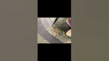 Shorts Meditative Art Videos #11 | Painting Pattern Using Gold Paint