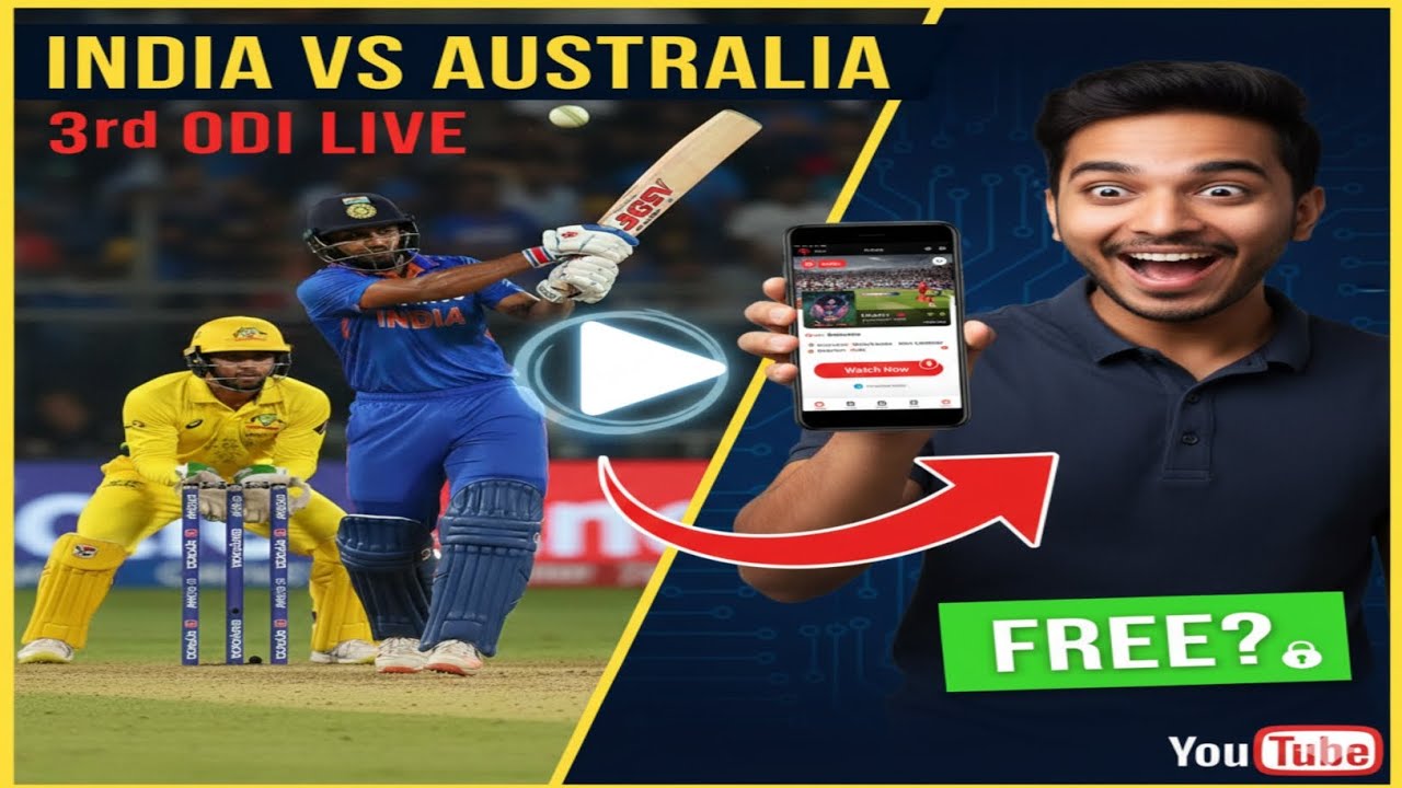 india vs australia live match free me kaise dekhe🔥India vs Australia 3rd ODI Match Live Kaise Dekhe