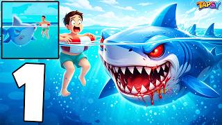 Shark Evolution 3D Gameplay Walkthrough Part 1 - Eat And Evolve Android,Ios