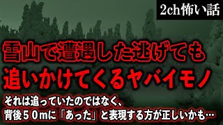 【2ch怖いスレ】雪山で遭遇した逃げても追いかけてくるヤバイモノ【ゆっくり解説】