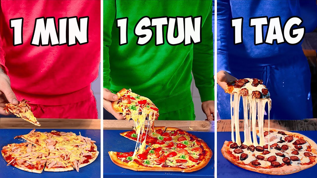1 Minute vs. 1 Stunde vs. 1 Tag Pizza von VANZAI