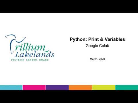 Python: Print & Variables