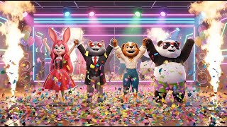 Hareketli Çocuk Şarkısı Danslı Zumba 3D Animasyon Nisa Ve Patişler