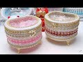 Very Beautiful Pink Pvc Board Bead Pearls Box Tutorial / Jewellery Storage Basket For Luxury Gift! 