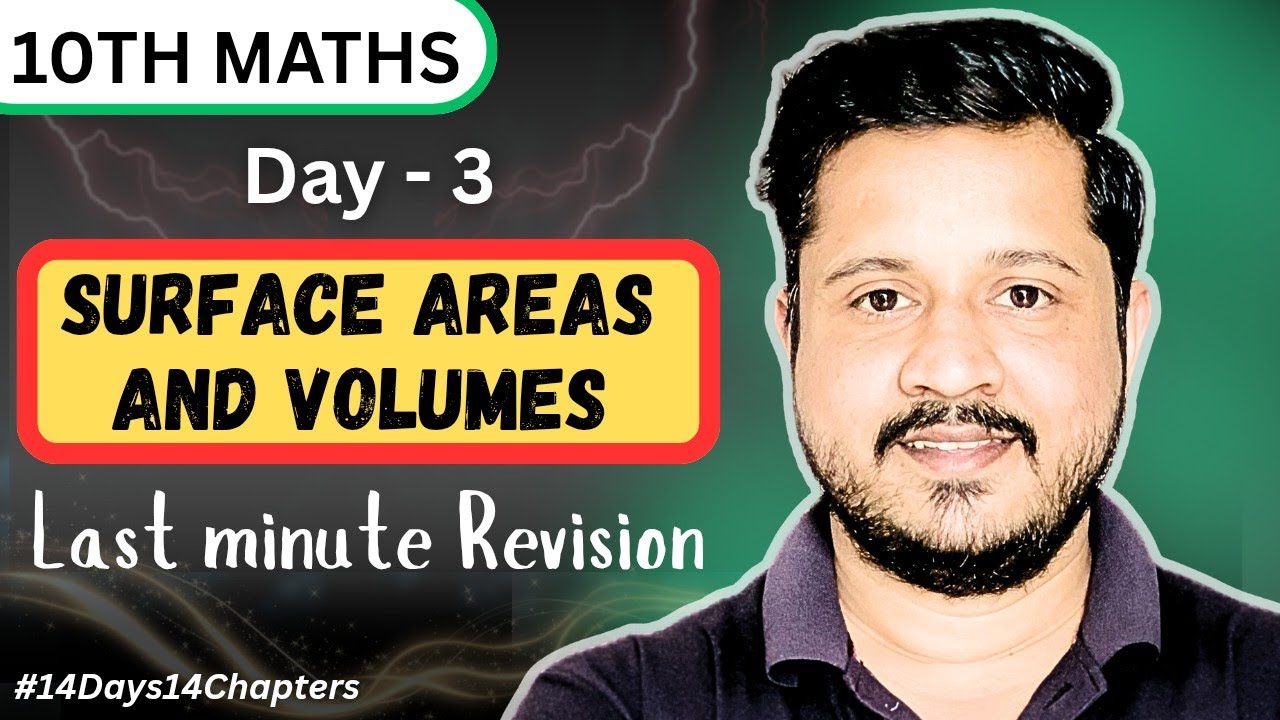 Class 10 Maths Surface Areas And Volume 🔥| Last Minute Revision 📈 | CBSE Board Exam 2026 | One Shot 