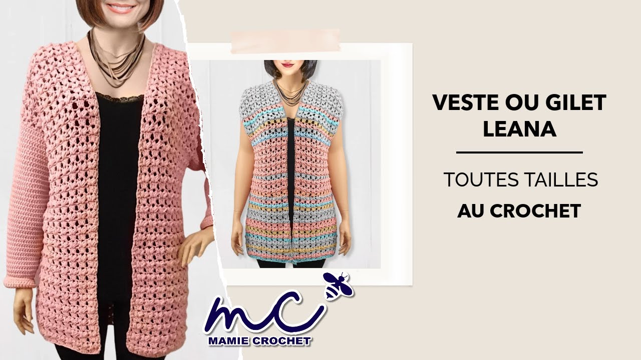 crochet gilet femme