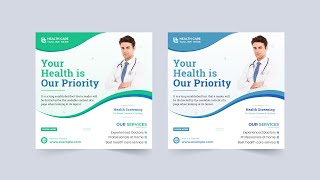 Medical and Health Care Social Media Post Free Download | Hospital Template For Advertisement