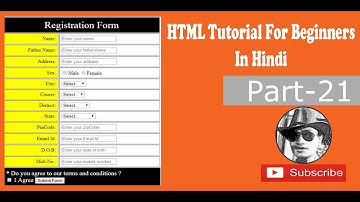 New HTML/HTML5 Tutorials For Beginners Creating HTML Forms (Part-21)
