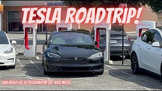 Tesla Roadtrip  San Diego to Pleasanton California 464 miles