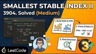 3904. Smallest Stable Index II | LeetCode Weekly Contest 498 Simple Solution