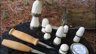 Mora Carving Knives & Carving Autumn Mushrooms.