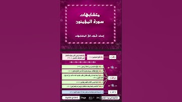 متشابهات وانفرادات سوره (المؤمنون )pdf الرابط فى صندوق الوصف .🙏🙏🙏