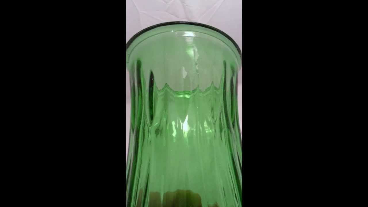 E O Brody C 972 Vintage Green Glass Vase Made in USA YouTube