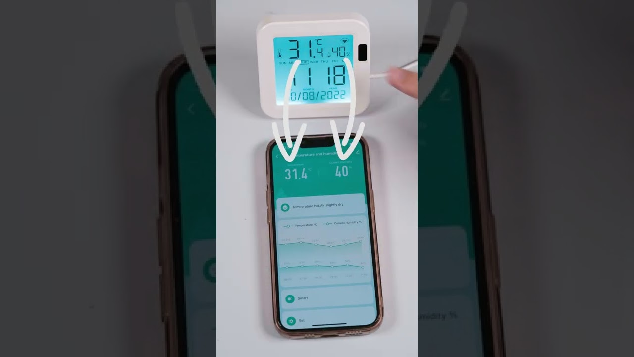 MOES Tuya Smart WiFi Sensore Di Umidà Della Temperatura - Foto 9