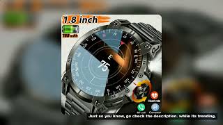 Military Smart Watch Men 760mAh Large Battery LED Flashlight Compass 1.8"HD Screen Heart rate Waterp screenshot 1