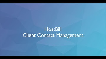 HostBill Client Contact Management
