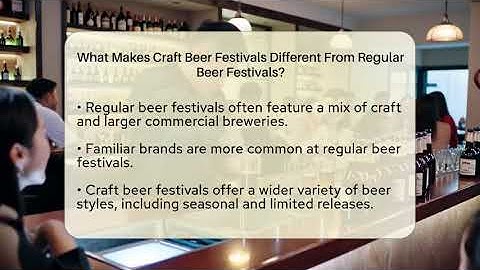 What Makes Craft Beer Festivals Different From Regular Beer Festivals? | The Pint Guy