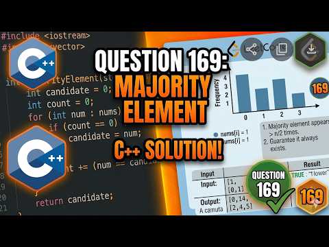 LeetCode 169: Majority Element | Easy Hashing & Boyer Moore Solution in C++