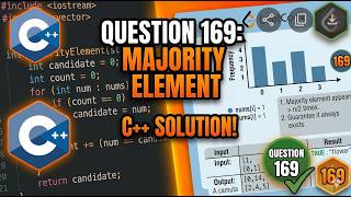 LeetCode 169: Majority Element | Easy Hashing &amp; Boyer Moore Solution in C++