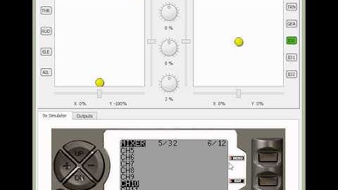 Basic mix configuration with Turnigy 9x and Open9x firmware