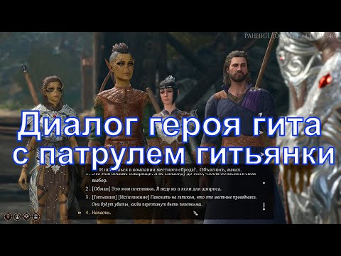 Реакция героя гита на патруль гитьянки, Baldur's Gate 3