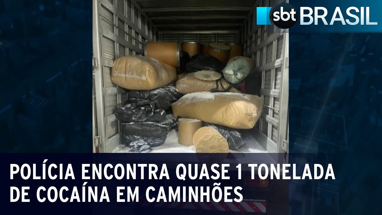 Polícia encontra quase 1 tonelada de cocaína em caminhões | SBT Brasil (14/10/22)