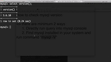 how to check mysql version