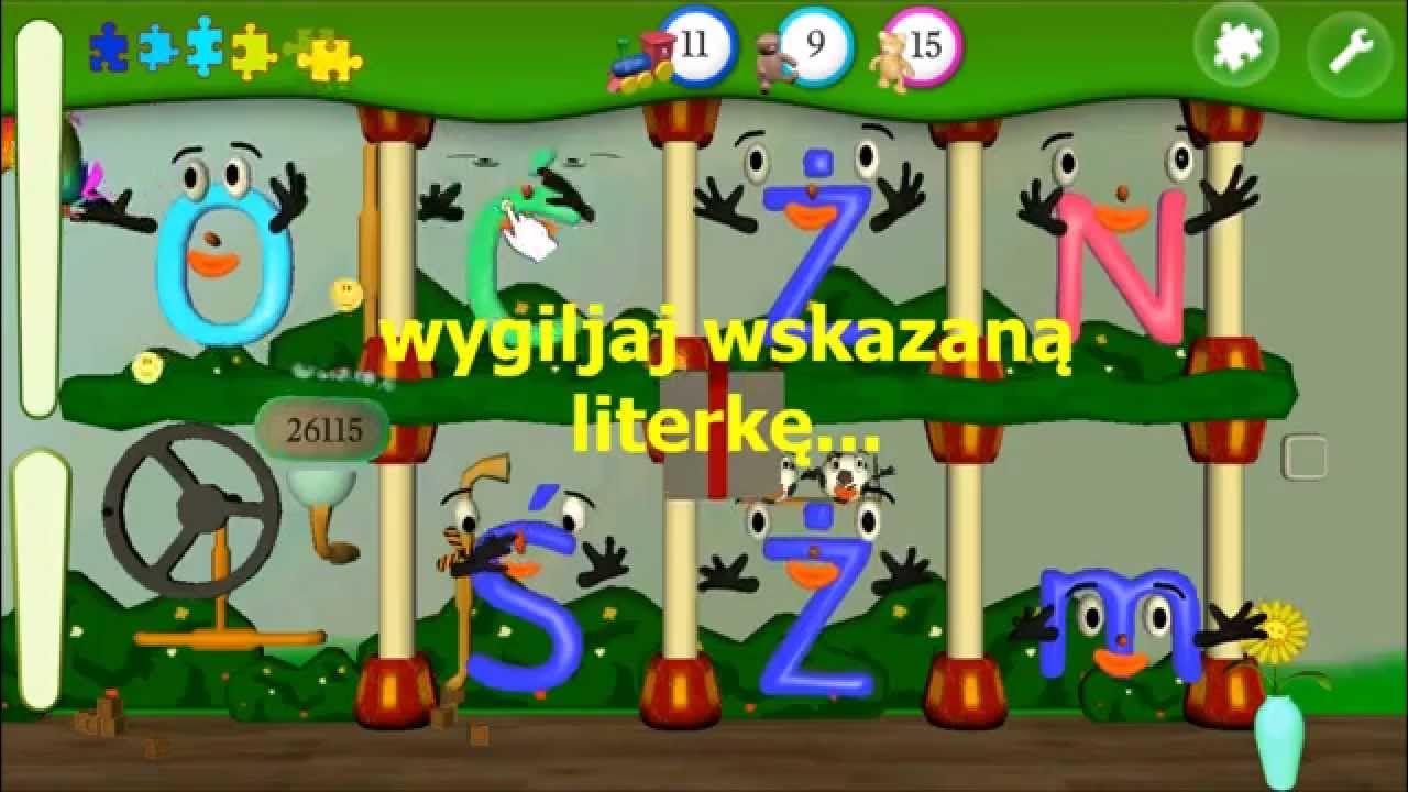 Nauka Literek Online Za Darmo Wygilgaj Literki - gra do nauki liter Android, polski alfabet - YouTube
