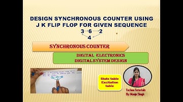 Synchronous Counter Using JK Flip Flop  | Design a Synchronous Counter for given sequence | Counter