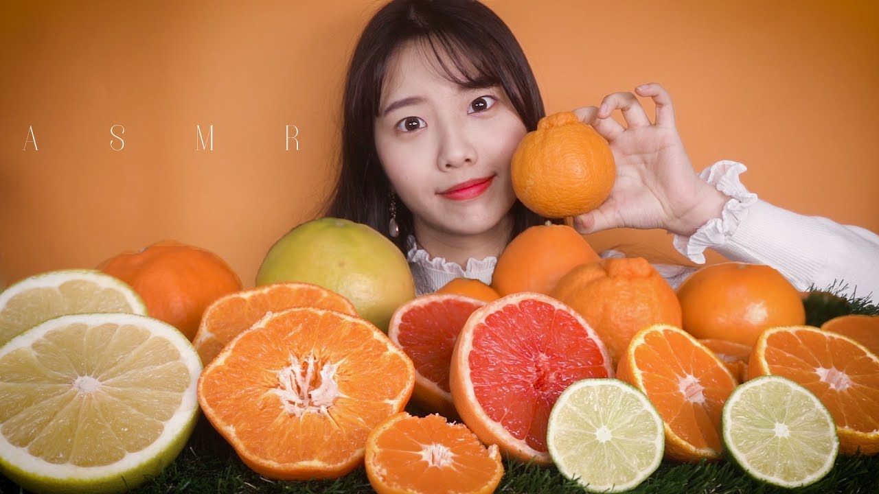ASMR Different types of orange look alike fruits [peeling and eating asmr]