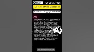 What is Debugging in SAP ABAP? 🤔