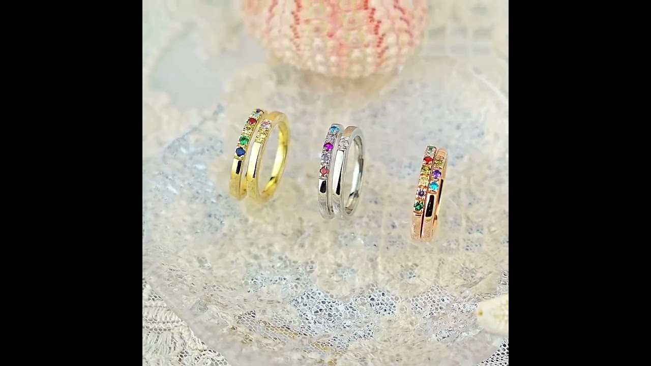 Rings for Women - Birthstone Ring Gold - Dainty Birthstone Ring - Family Birthstone Mothers Ring