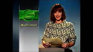 letzte Nachrichten zum Sendeschluss Südwest 3 + Programmtafeln + Testbild 9.11.1988