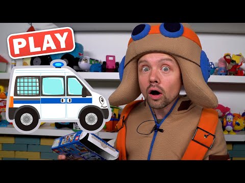 KyKyPlay - Как собрать полицейскую машину  - Поиграйка с Пилотом Винтиком