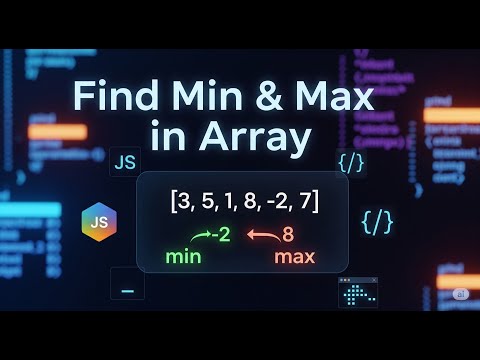 Find min & max in array using JavaScript (JS) - Interview QS #coding #trend #interview #dsa