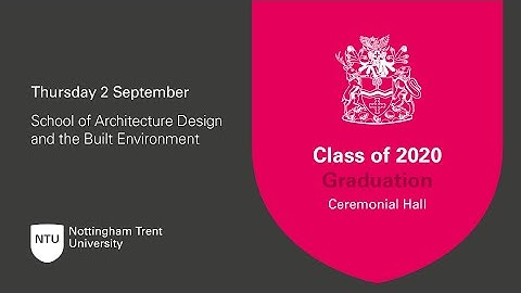 10am -  Ceremony 4: Architecture Design and the Built Environment  - NTU Graduation Class of 2020