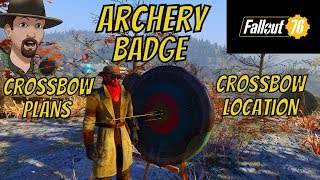 Fallout 76- How to Tadpole Archery Badge/ Crossbow Plan and Crossbow location